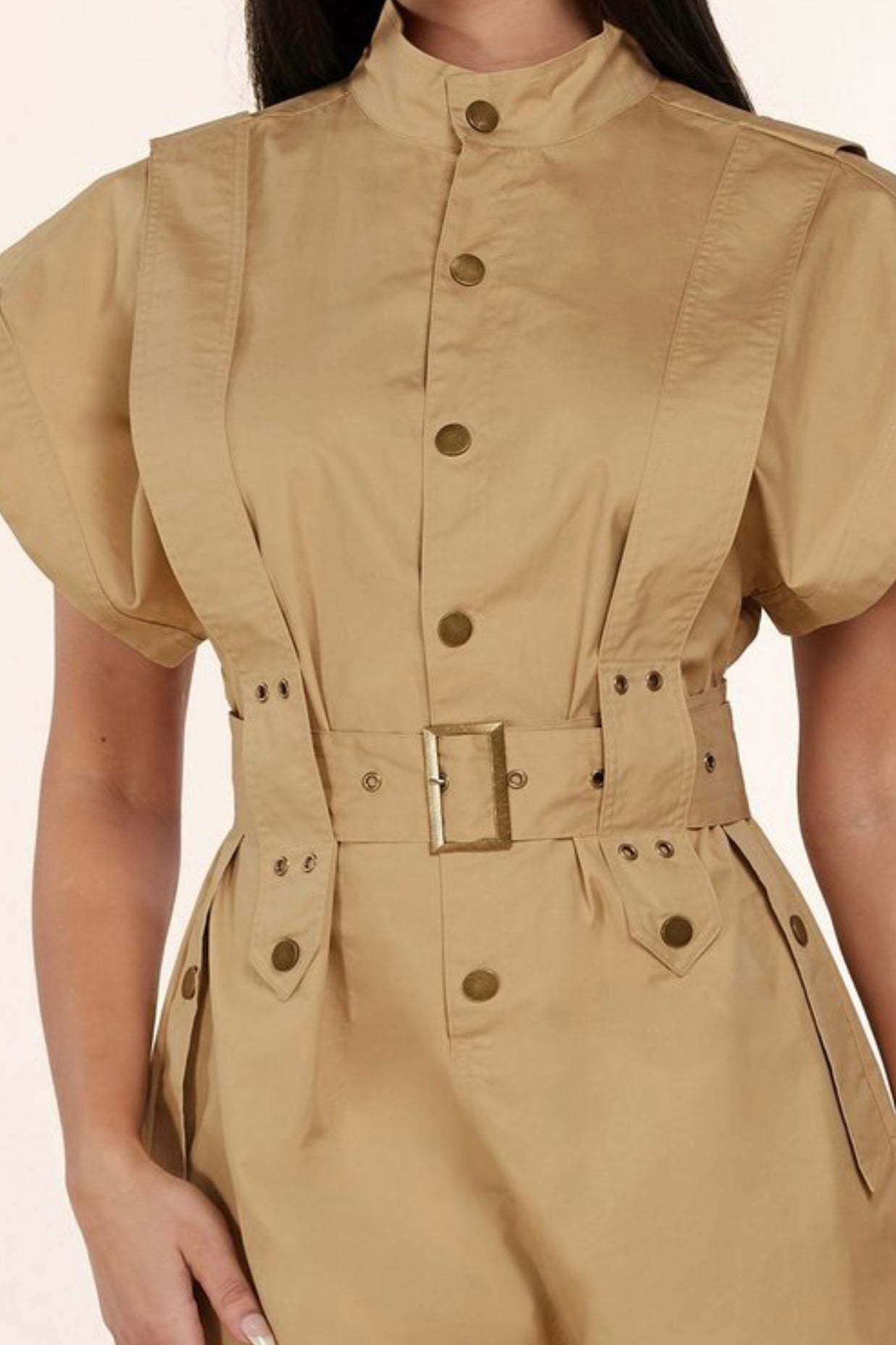 Jessie Khaki Romper