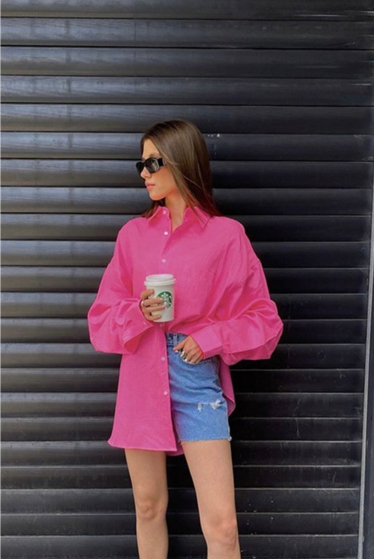 Rose Color Block Casual Blouse